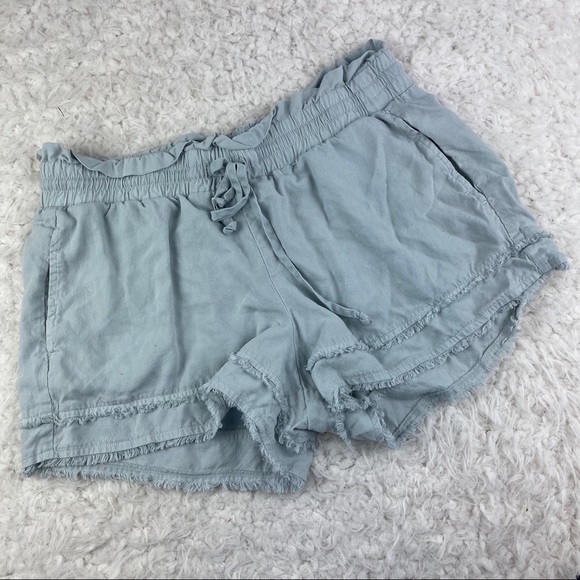 Anthropologie Pants - Cloth & Stone Chambray Paper Bag Shorts Drawstring